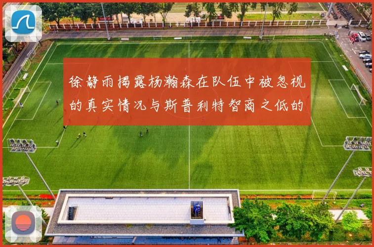 徐静雨揭露杨瀚森在队伍中被忽视的真实情况与斯普利特智商之低的尴尬真相